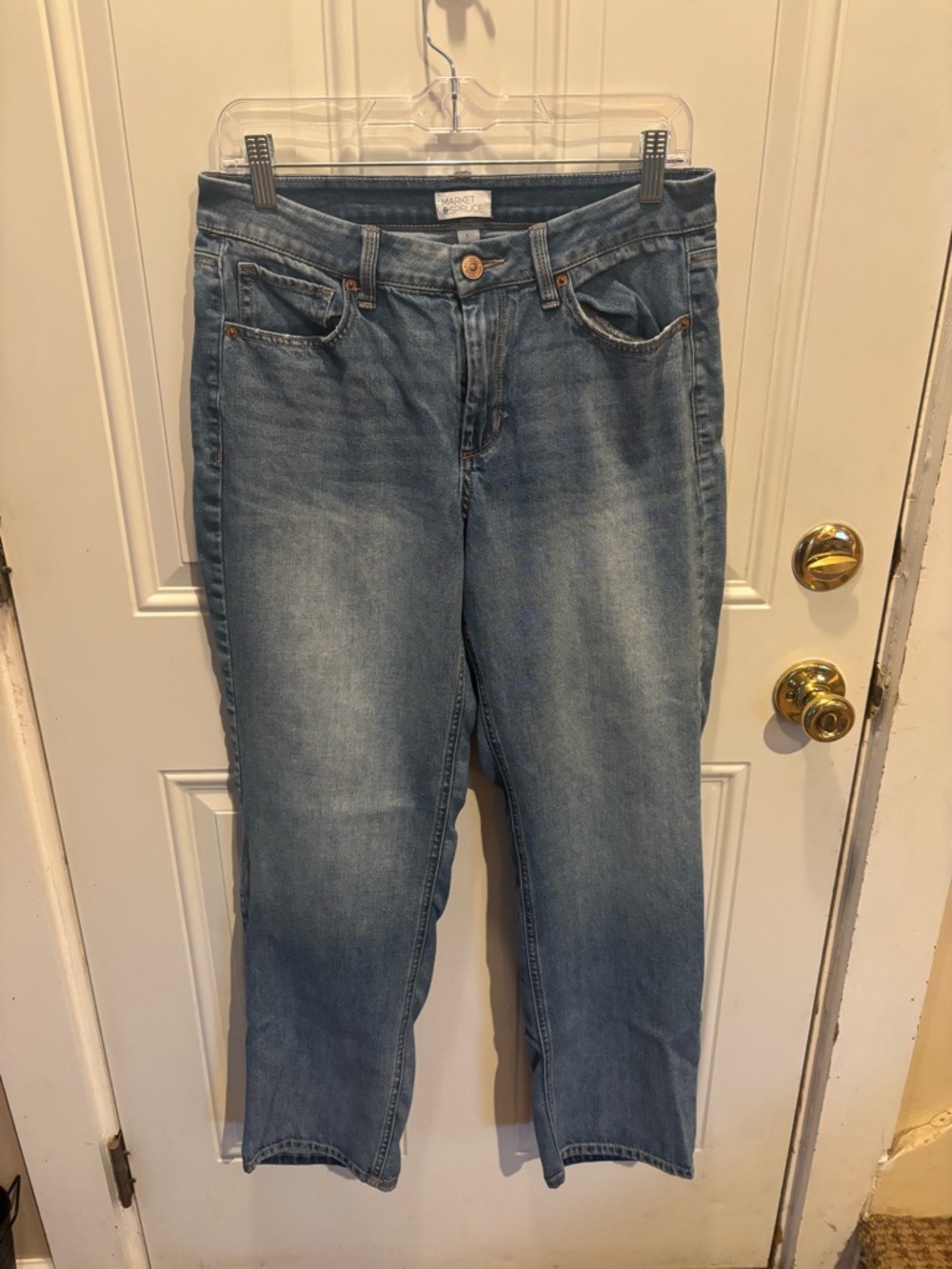 Market & Spruce Light Blue Straight-Leg Jeans